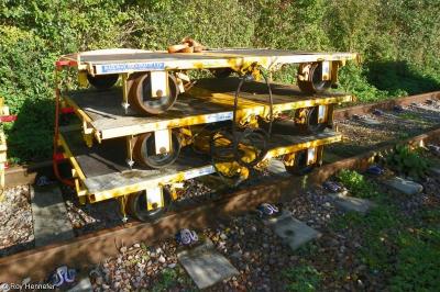 Photo of Railway Drainage Trailers 011334, 011336 & 011328 (top to bottom) at Maisemore - Railway Drainage Depot