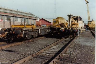 Photo of Power Wagon 89006, Cranes 81355, 81353 & 81026,  at Crewe OTPD