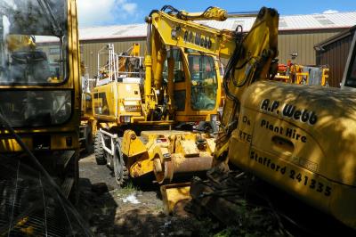 image showing a large yellow on-track machine