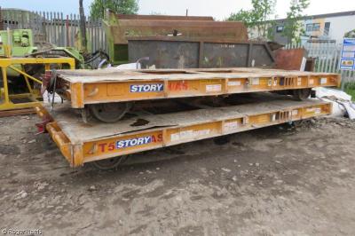 image showing a large yellow on-track machine
